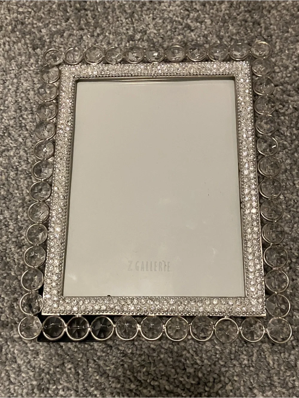 Silver Crystal Loop Accent Picture Frame
